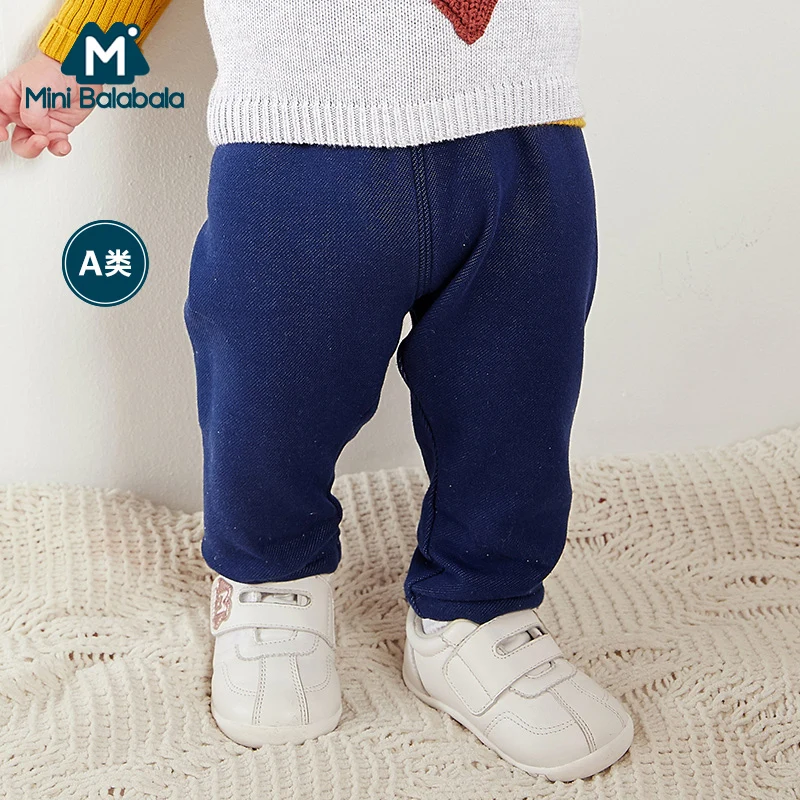 

Mini Balabala Baby Cotton Pants Boys Thick Pants 2018 Autumn And Winter Fashion New Children's Clothing Baby Casual Pants