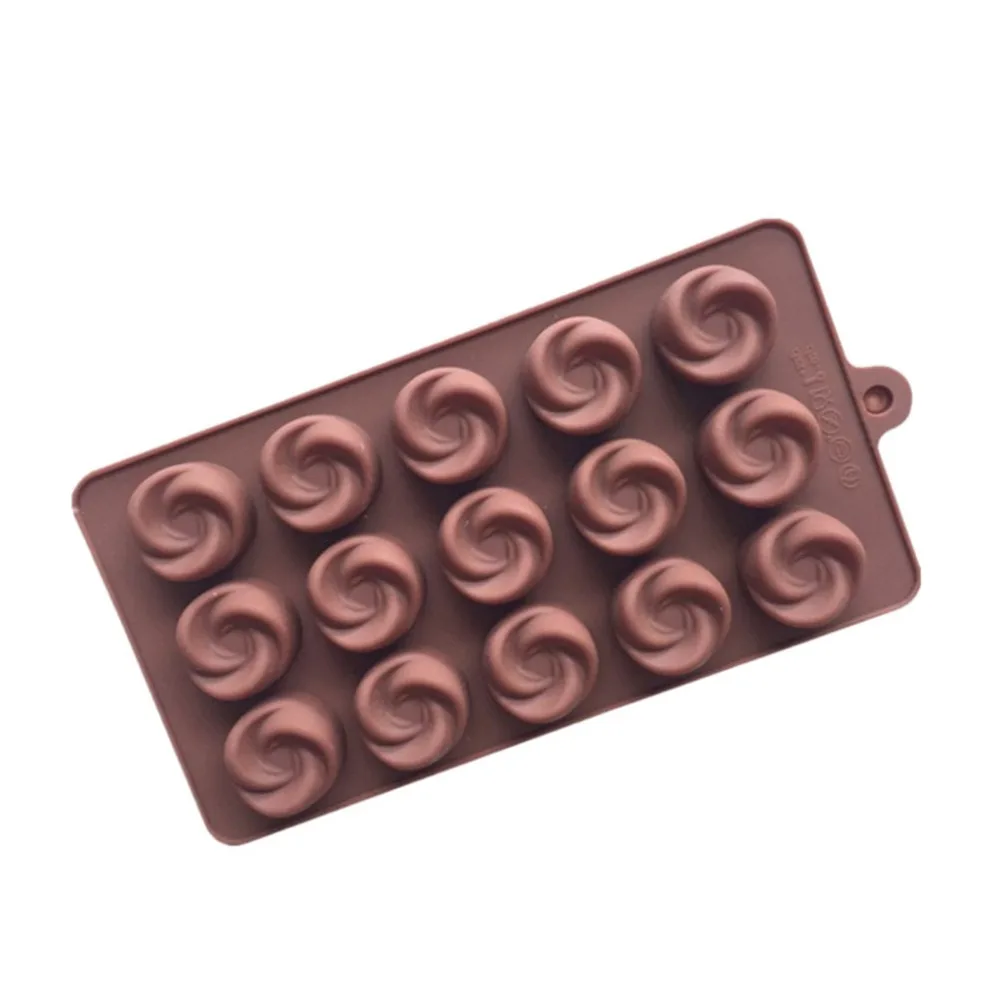 

Chocolate mold 15 even concave rose silicone mold cake decoration tool chocolate mold baking ** D