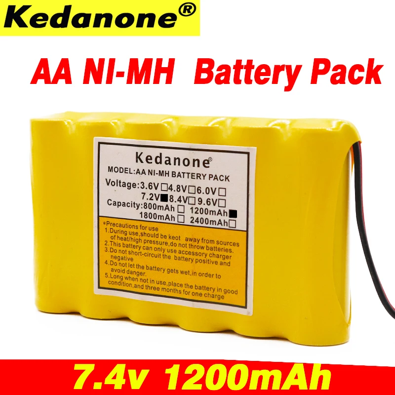 100%New AA Rechargeable battery pack 7.2v 1200mAh Ni-MH Battery Pack For Remote Control Toys Electric RC Car cordless SM plug |