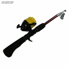 1.8m/5.9ft Mini Portable Casting Lure Fishing Rod Reel Set Kit Combo Carbon Surf Casting Rod Spin Cast Reel Fishing Tackle