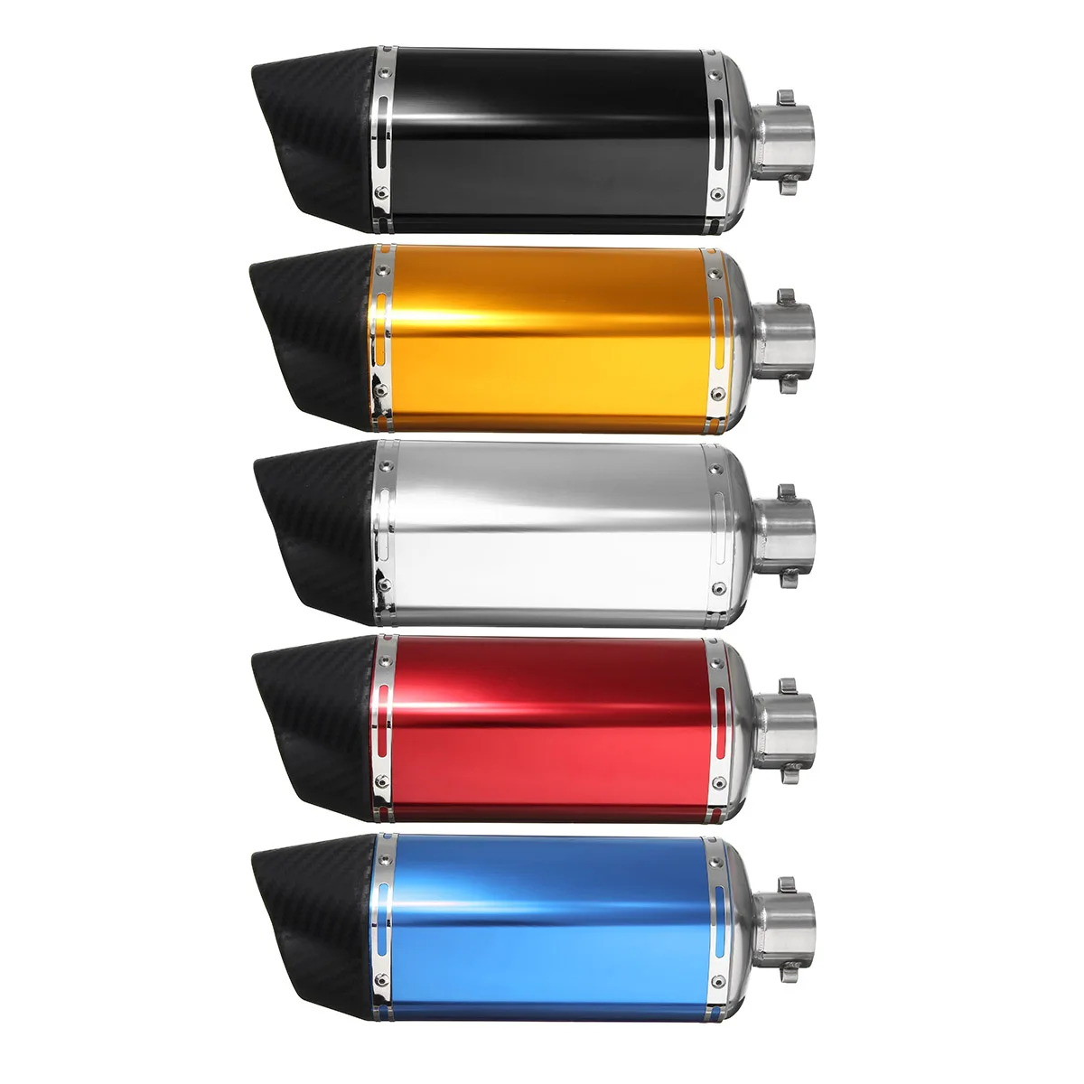 

38-51mm Tetragonal Motorcycle Exhaust Pipe Double Air Outlet Exhaust Muffler Pipe Universal for Honda for Yamaha for Kawasaki