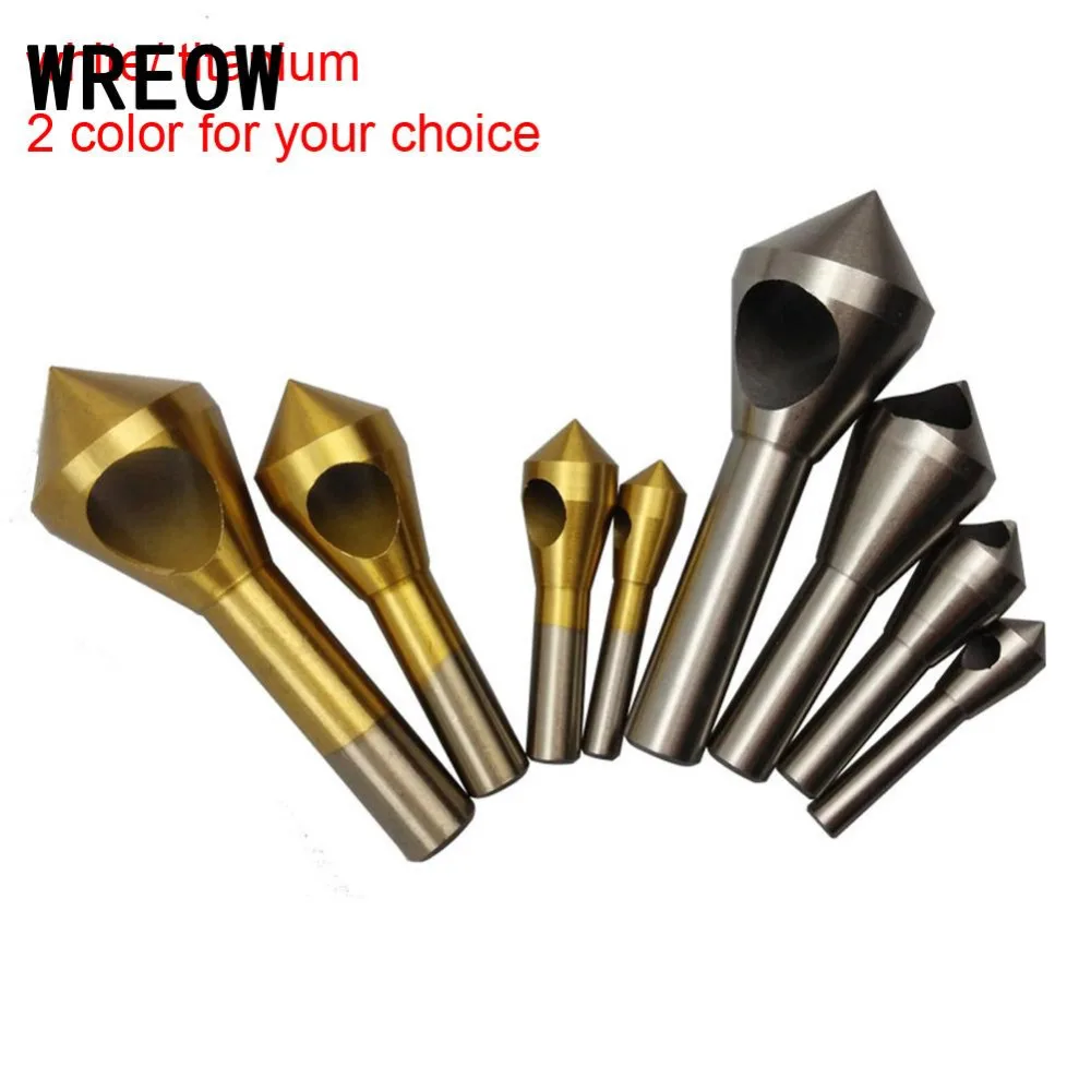 

4pcs/set Inclined Hole 2-5/5-10/10-15/15-20mm Titanium Coated Countersink Center Stepped Drill Bits Expanding Chamfering Tools