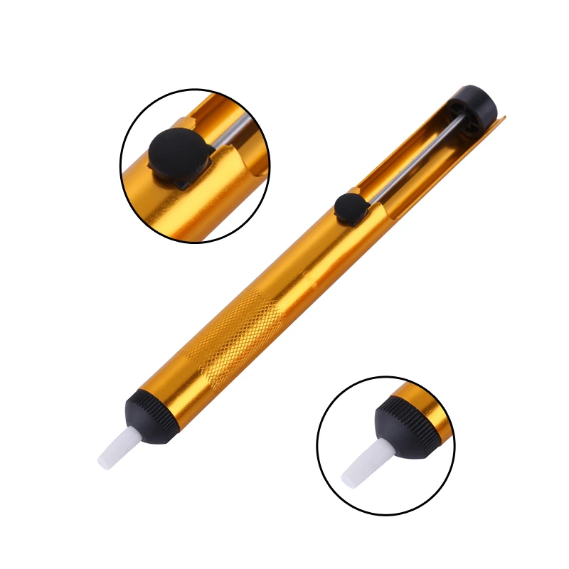 

1 PCS Aluminium Solder Sucker Desoldering Pump Tool Pen Blue Removal Device Vacuum Soldering Iron Desolder For Powerful Function