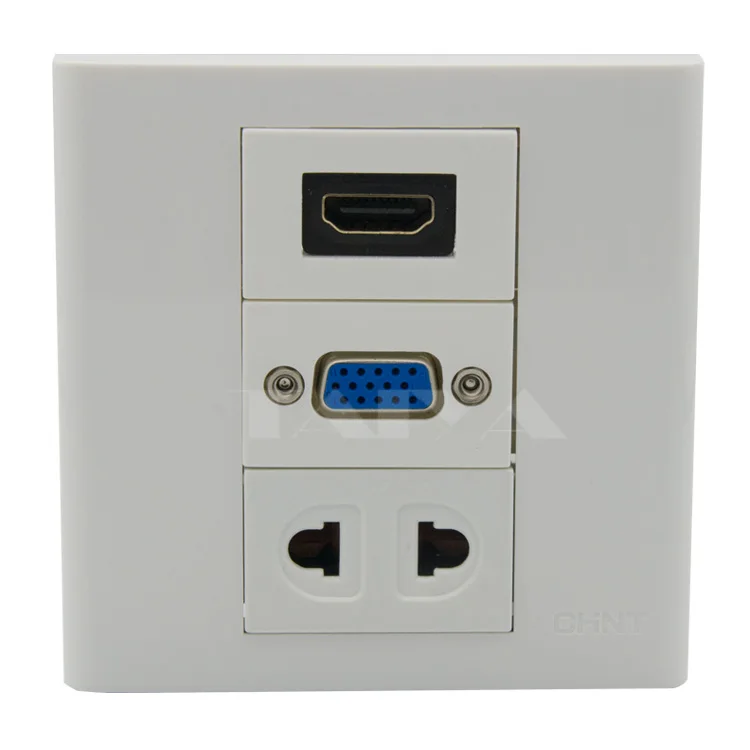 HDMI Pass Through Decorative Wall Plate - White - Cables To Go