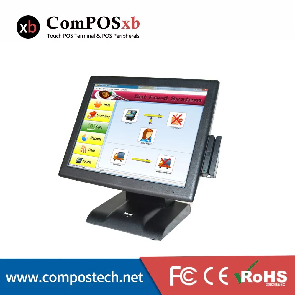 US $270.00 Newest Type 15 Inch Touch Screen POS Terminal With Card ReaderPOS2119 Full Set POS Hardware