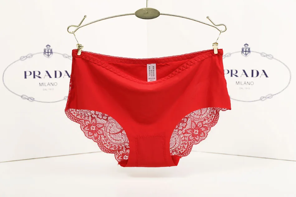 Women Sexy Lace Briefs Fabric Ultra-thin Comfort Underwear Seamless Panties for Women Underpants Cotton Lingerie Knickers  40