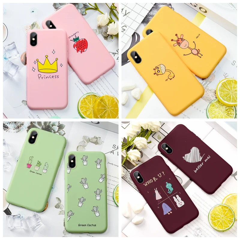 Чехол GerTong для телефона с милыми животными iPhone 5 5s SE 6 6s 7 8 Plus чехол фруктами цветами