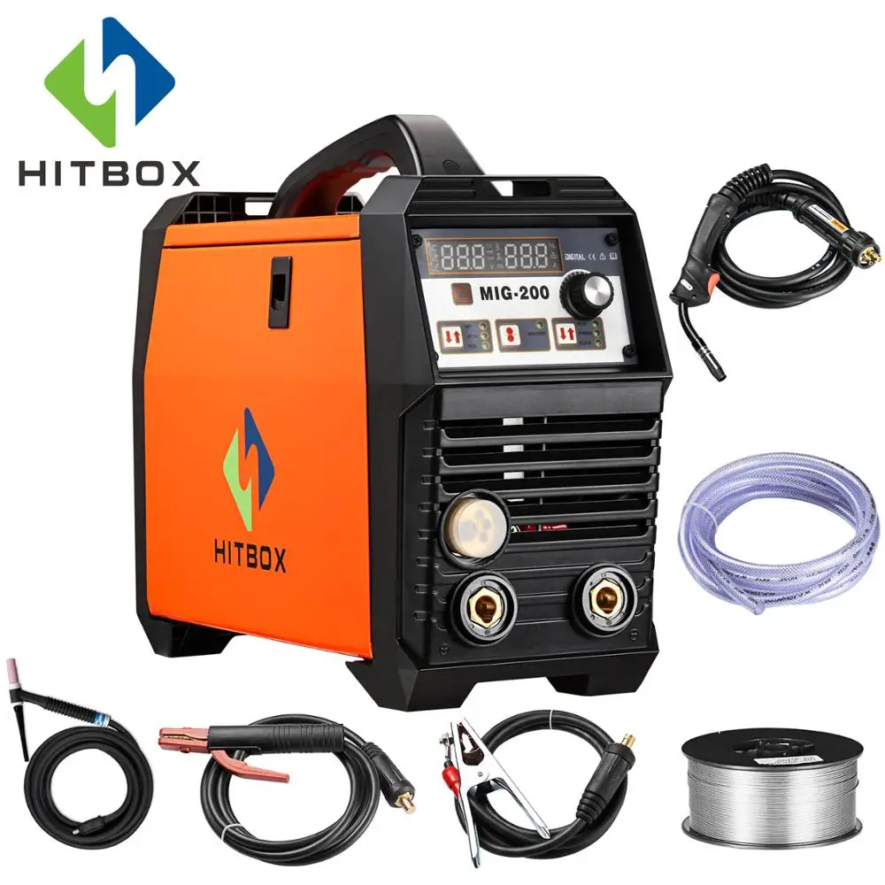 

HITBOX MIG Welders MIG200 220V Gas MIG Welding Machine 200A For Stainless And Carbon Steel Welding With Accessories