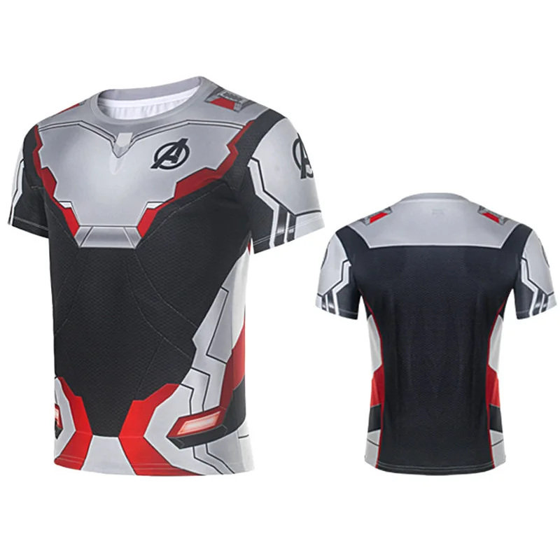 

Summer New Men's 3D Print Latest Movie Avengers Endgame Short Sleeve T shirt Advanced Tech Cosplay T-shirt Tee Tops Drop Ship