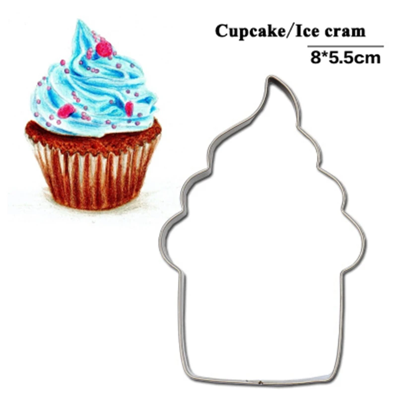 

Hot Cupcake Ice Cream Cookie Stencils Pancake Biscuit Cookie Cutter Tools Baking Pastry Modelling Tools Stainless Steel Top Shop