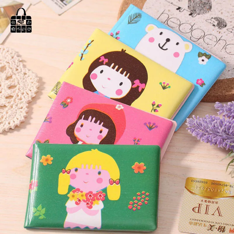 

ROSEDIARY Waterproof cartoon portable flower girl PVC card sets Business ID Credit Card Holder Case Driving license cover
