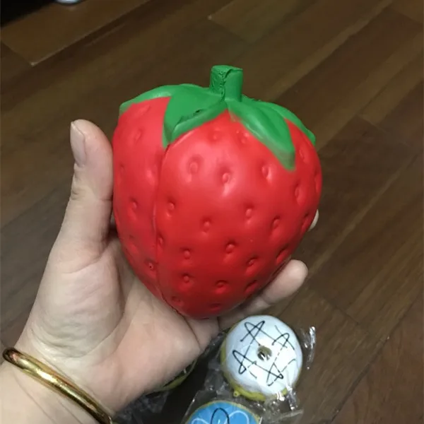 Big Jumbo Juicy Squishy Strawberry Fake Artificial Food Fruit Memory Foam Venting toys - Buyer Show 6