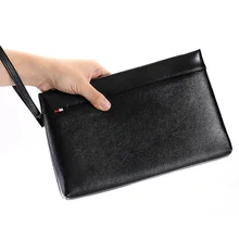 Genuine Leather Men's Clutch Bag Youth Fashion Envelope Bag Men Business Hand Bag Cowhide Wallet Man iPad Bag Best Gift For Men cestbeau crocodile belly men wallet man clutch bag holds a bag of genuine leather multi card business wallet