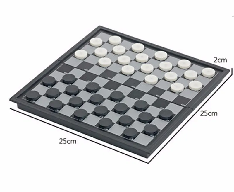 Портативная Магнитная складная доска 100 сетка шашки шахматы набор 25*25*2 см для путешествий игра студентов учатся развивать интеллект