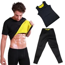 CHENYE натуральный потерей веса неопрена тренировки корректирующие штаны рубашка жилет для мужчин и женщин сауна пот рубашка шейпер для похудения брюки