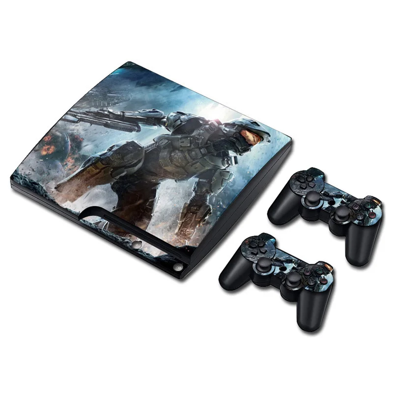 

free drop shipping New Game Cover Protector Vinyl Full Set Sticker For ps3 slim Skin Accessories skin#TN-P3Slim-1255