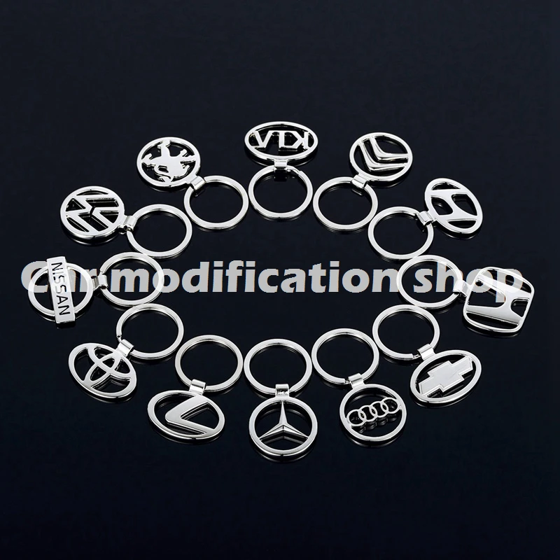 

New Fashion Car KeyRing 3D Metal Keyring Automobile Key Chain Keychain Car-styling Key Holder for Gift Auto Accessories