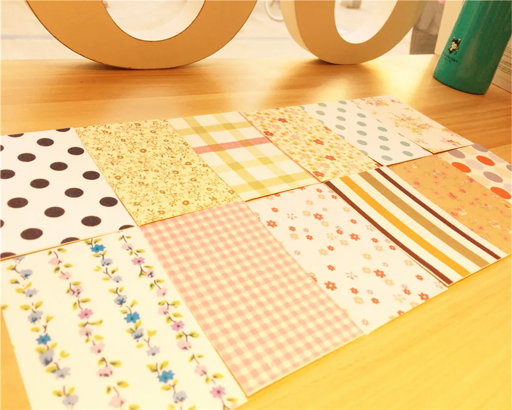 New 12 pcs/set DIY color Fabric Sticker Tape / printed Decoration label