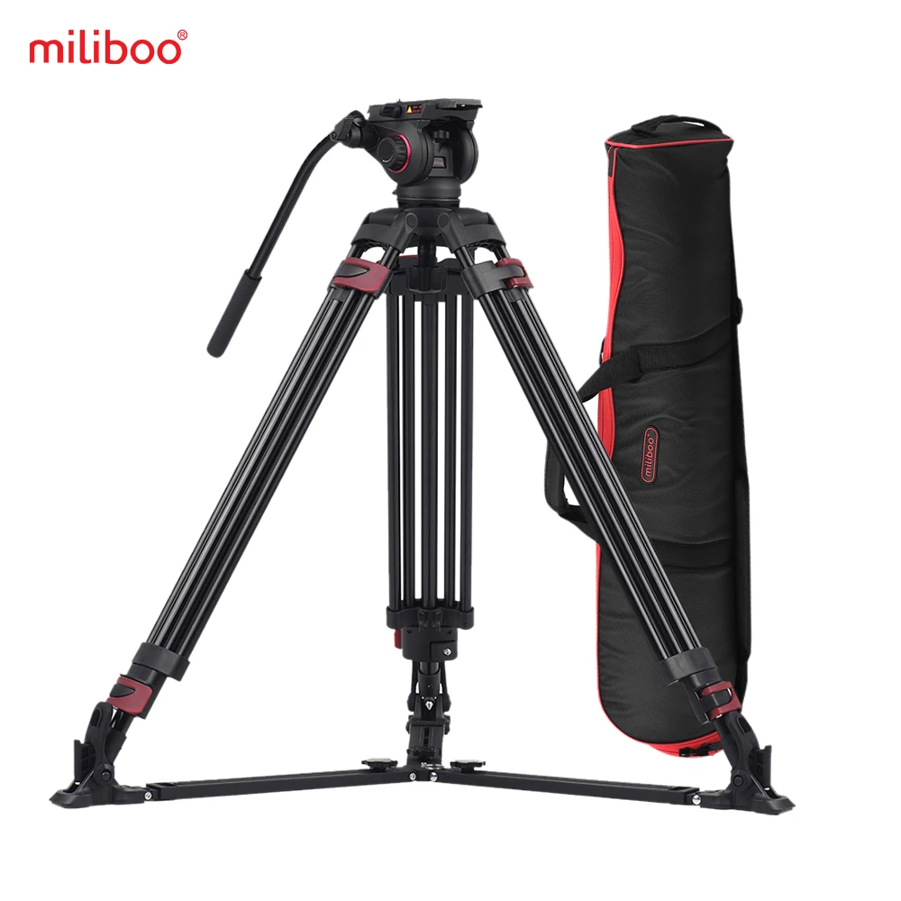 Miliboo MTT609A Профессиональная фотография 3 секции штатив из алюминиевого сплава для