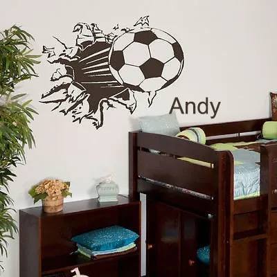 poster mural decal transfer sticker ball football sport bedroom decor