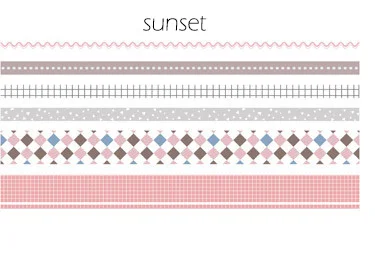 sunset 6 шт./компл. Kawaii милые сетки в горошек и полоску, набор декоративного скотча васи DIY Скрапбукинг малярный скотч школьные канцелярские принадлежности пуля журнал sl1900 - Цвет: sunset