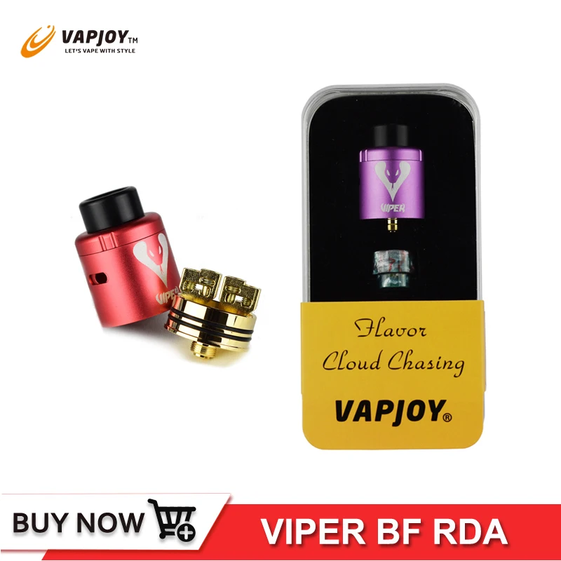 Оригинальный VAPJOY VIPER BF RDA двойной пост дизайн с Смола Goon Стиль смолы капельного Совет отрегулировать воздуха управление 24 мм Vape танк