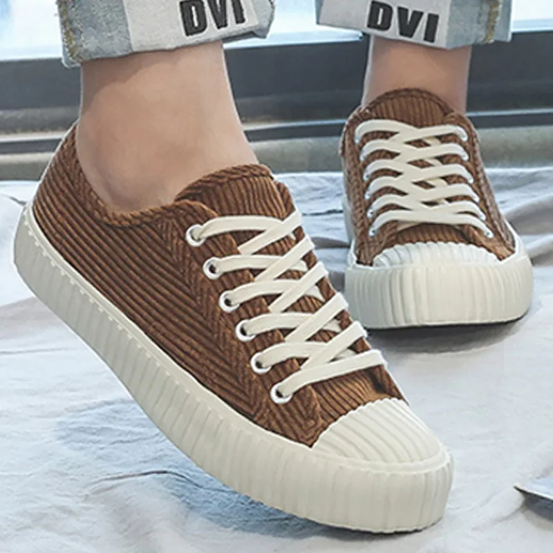 

Canvas shoes for students Plus size 9-10.5 Women Vulcanize shoes Designer Sneakers girls Non-slip Female shoes