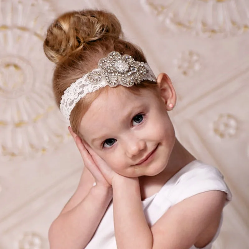 Women Lady Girl Kids Children Retro Dots Lace wire Party Bow Hair Head Band PROP