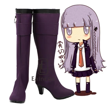 

Anime Danganronpa Kirigiri Kyouko Cosplay Shoes Purple Boots Custom Made