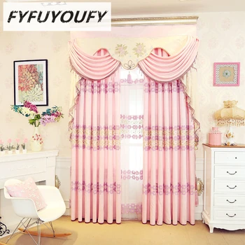 

Custom-made European-style high-end custom embroidery villa Curtains for Living Room classic luxury chenille Curtain for Bedroom
