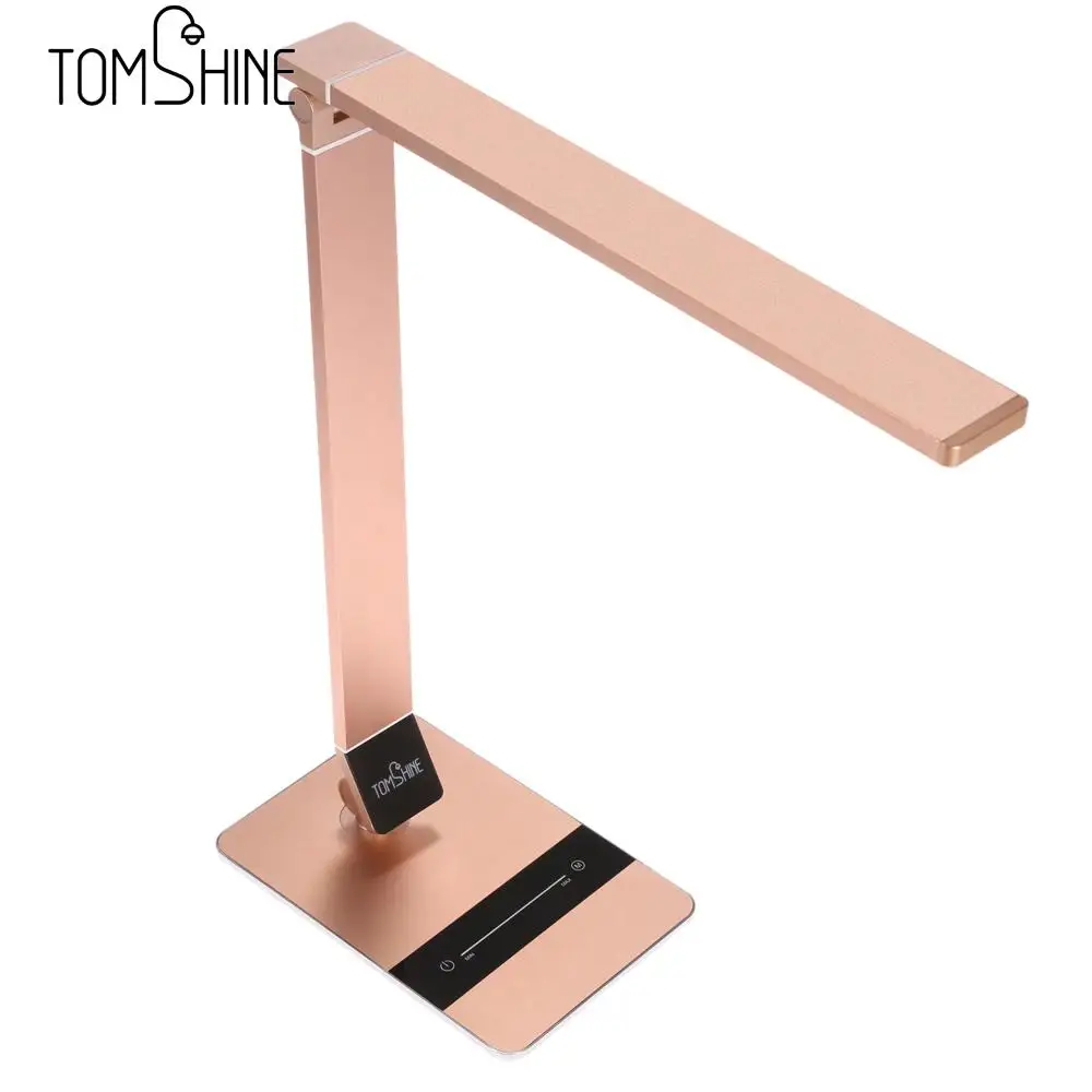 

Foldable Dimmable LED Desk Lamp 8.5W 500LM 3 Color Touch Sensitive Adjustable Brightness Ultrathin Table Light 1 Power Adapter