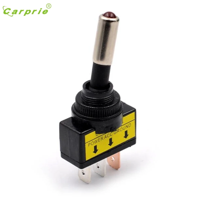 

CARPRIE Hot Selling 12V 20A Car Auto Red LED Light Toggle Rocker Switch 3Pin SPST ON/OFF Sales Gift Mar 22