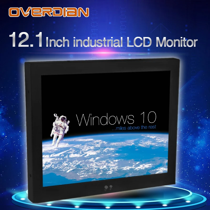 

12Inch Lcd Monitor/Display VGA/HDMI/AV/TV Interface Metal Shell Non-Touch Screen Embedded Frame Industrial Control Lcd Monitor