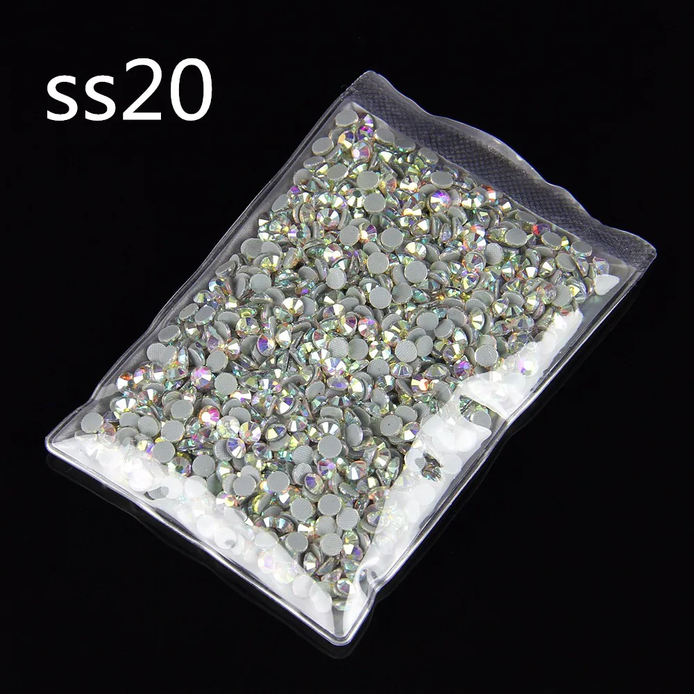 

Hot ! 6*1440pcs=6bag / LOT SS20 (4.6-4.8mm) AB Color Hot Fix Stone/ Crystal Rhinestones Bulk Price Loose Rhinestone Hotfix