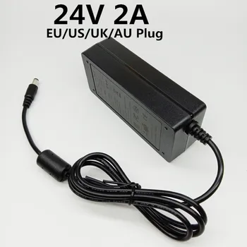 

24V 2A Power Adapter AC to DC 24V 2000mA Converter Transformer 24 volt Power Supply EU US UK AU plug 5.5mmx2.1-2.5mm