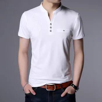

Free shipping 2018 summer men's fashion cotton Silk Fabric polo shirt short-sleeve men's casual tops clothing HYD7716