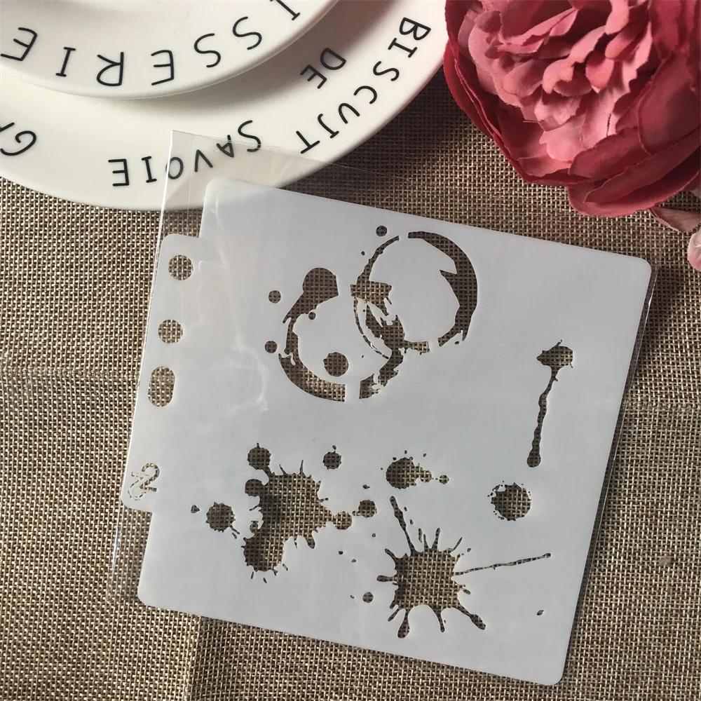

1Pcs 13cm 5.1" Drop Circle Dot DIY Layering Stencils Wall Painting Scrapbook Coloring Embossing Album Decorative Paper Template