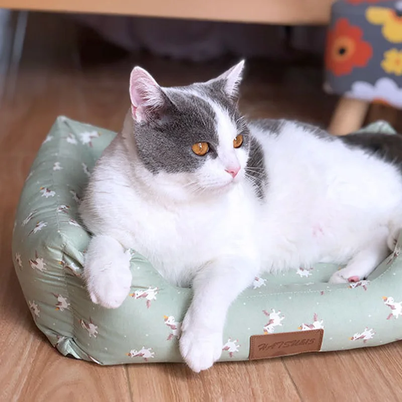HEYPET хлопковая кровать для кошек домик домашних животных мягкий коврик маленьких