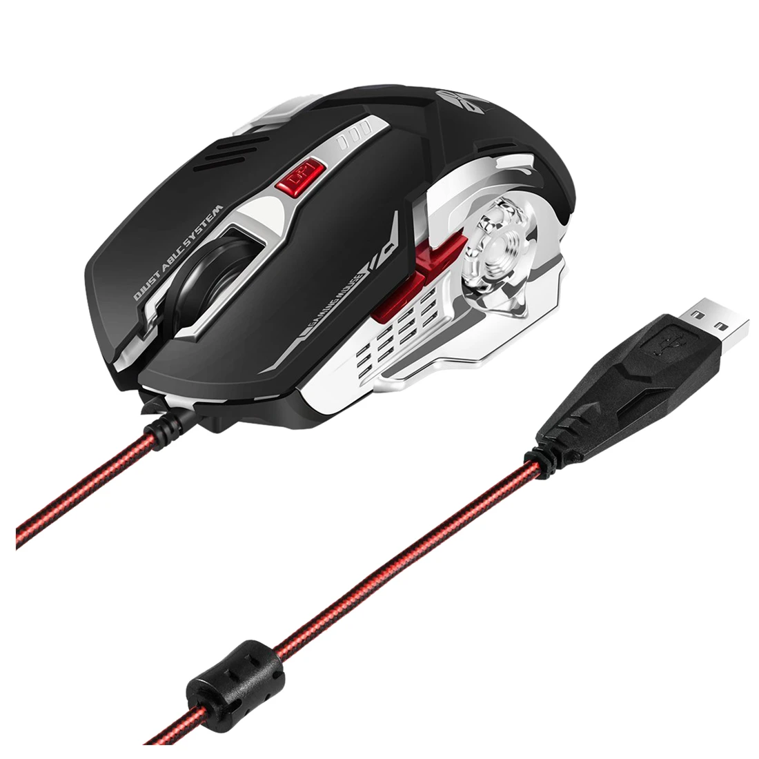 LUOM Gaming Mouse 3200 DPI Wired Programmable 5 Buttons Optical X5 Mice