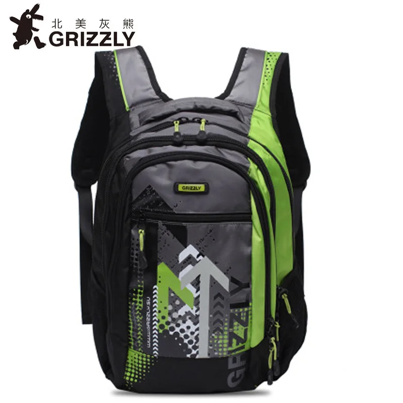 

GRIZZLY Fashion New Men 36-55L Backpack Multifunctional Backpack Female Special Travel Bag Stitching Pattern Printing Schoolbag