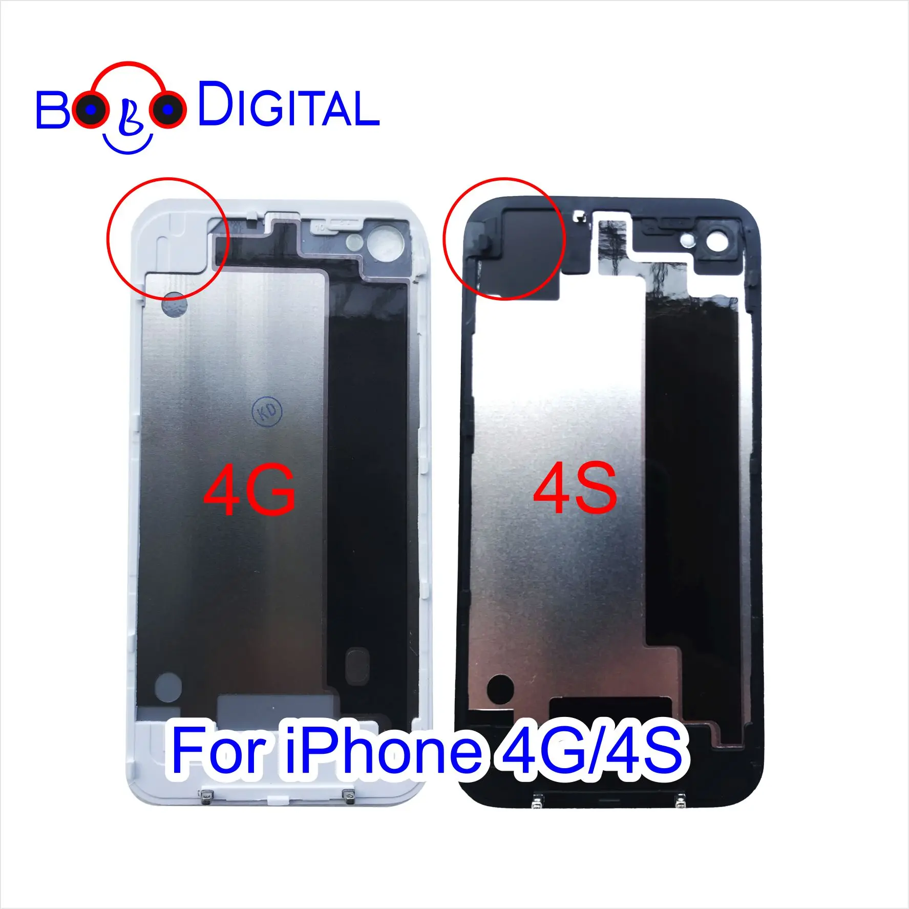 AAA ل فون 4 4G 4 S حقيقية الهاتف الزجاج الغطاء الخلفي الحالات الهاتف بطارية مبيت الباب ل أبل فون 4 4G 4 S عودة الإسكان