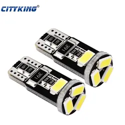 100 шт. водить автомобиль T10 LED Canbus T10 5smd LED 5730 5630 Canbus T10 5LED автомобиль свет Canbus W5W 194 SMD Ошибка Бесплатный белый Лампочки