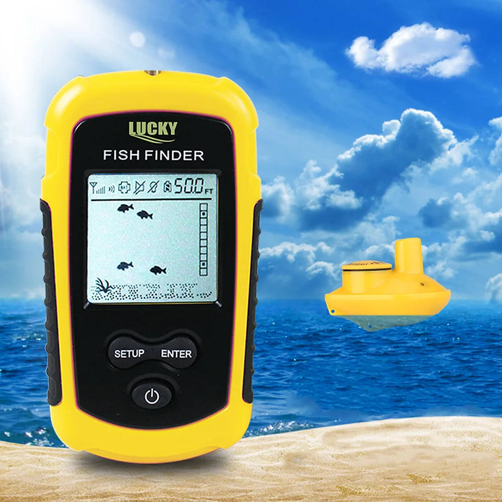 

LUCKY FFW1108 - 1 Portable Fish Finder Wireless Fish Finder Sonar Sensor Transducer Echo Sounder Alarm Detector For Fishing