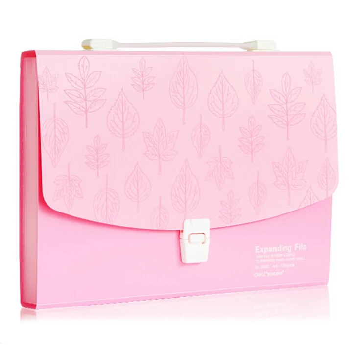 

Deli Office Supply Portable Expanding File,Pink