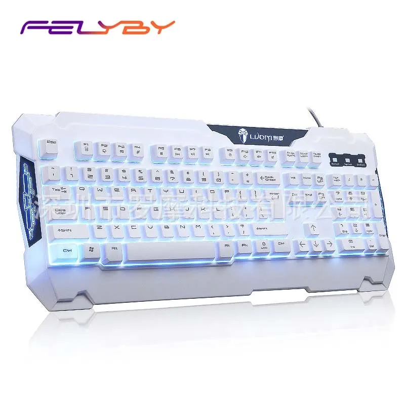 

FELYBY wired USB OEM mechanical keyboard tri-color backlit gaming keyboard with waterproof function for PC and laptop users