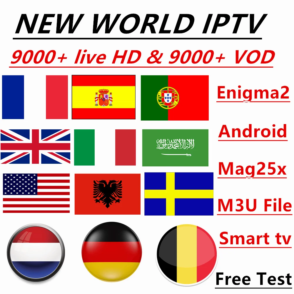 

WORLD IPTV 9000+ Live Channels And Vod 4k HD Best EUROPE XXX IPTV Arabic Sweden UK USA French America IPTV For M3U Android Apk