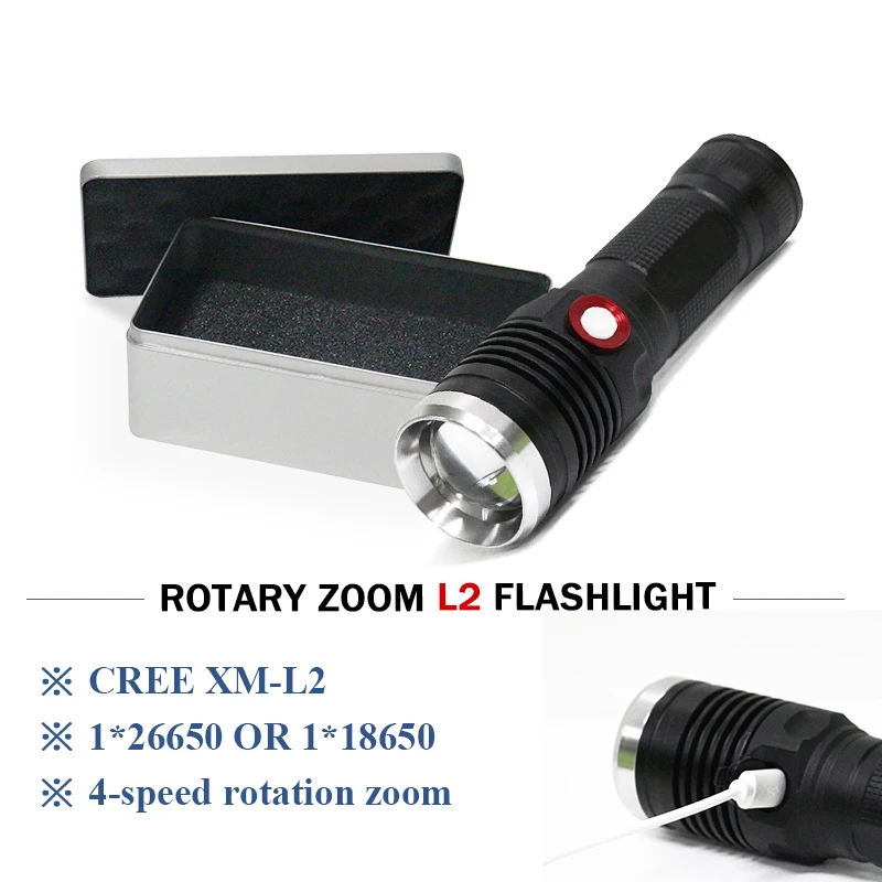 

Portable Lighting zaklamp torch USB lanterna Zoom linterna CREE XM L2 waterproof 18650 or 26650 charge battery flashlights