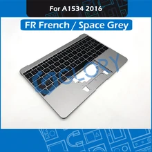 10 шт./партия космический серый A1534 Topcase Топ чехол для Macbook retina 1" Ранняя ладонь отдых с клавиатура с французской раскладкой и подсветкой