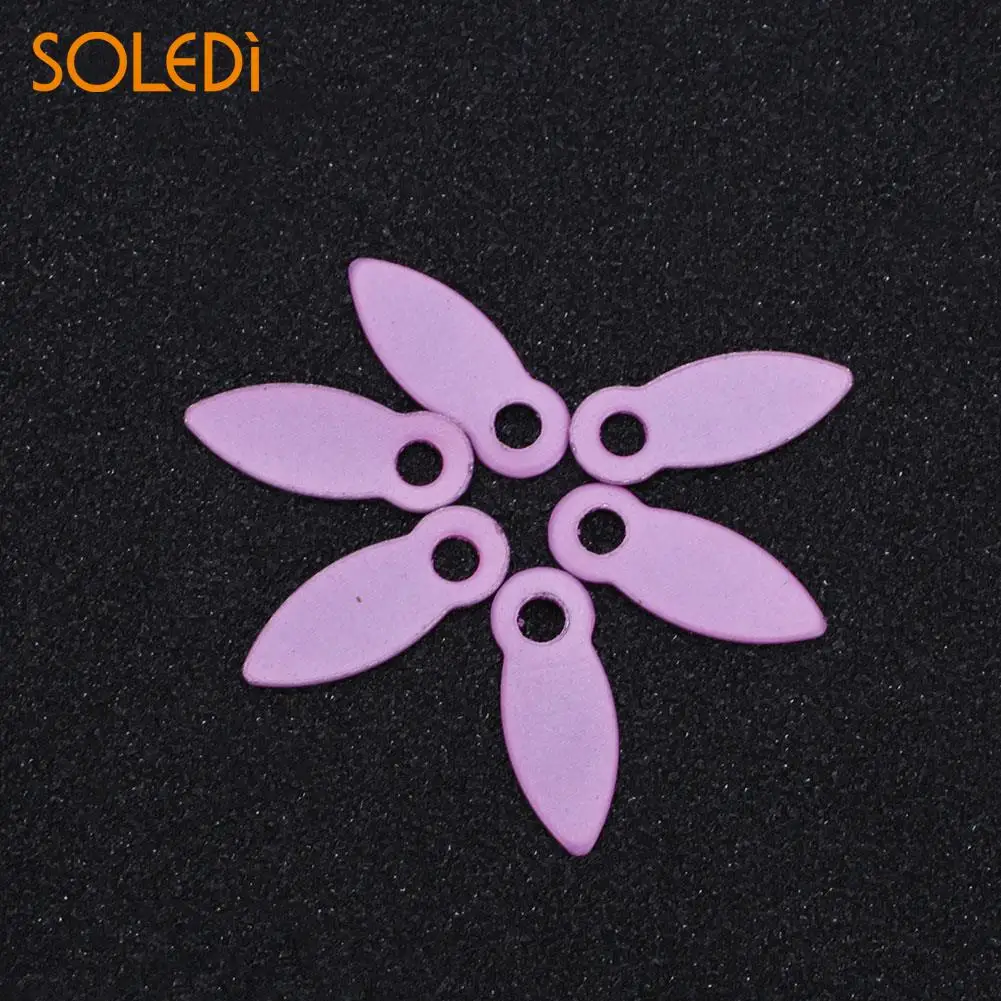 100 шт 6 цветов вращающаяся кнопка блокировки штифтики для скрапбукинга украшения для фоторамки brads заостренный металлический лист - Цвет: purple