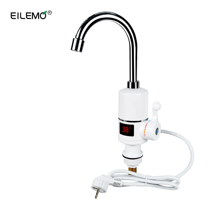 

EILEMO Instant Electric Water Heater Tap Kitchen Faucet Portable Hot Water Heating 220v 3000w EU Plug Temperature Display